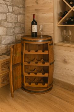 BOTTE PORTA BOTTIGLIE CON 12 POSTI 43X43 H 65CM BOTTE PORTA BOTTIGLIE CON 12 POSTI 43X43 H 65CM