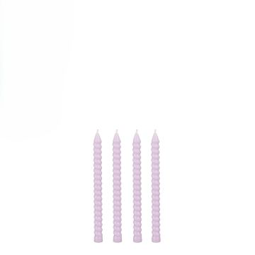 SET 4 CANDELE TWIST LILLA DIAM. 1.4
