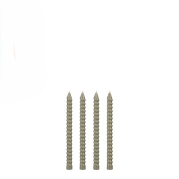 SET 4 CANDELE TWIST VERDE DIAM. 1.4