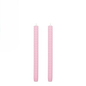 SET 2 CANDELE TWIST ROSA DIAM. 2.4