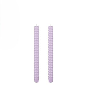 SET 2 CANDELE TWIST LILLA DIAM. 2.4