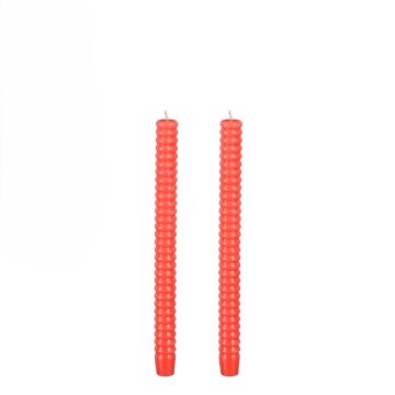 SET 2 CANDELE TWIST ARANCIONE DIAM. 2.4
