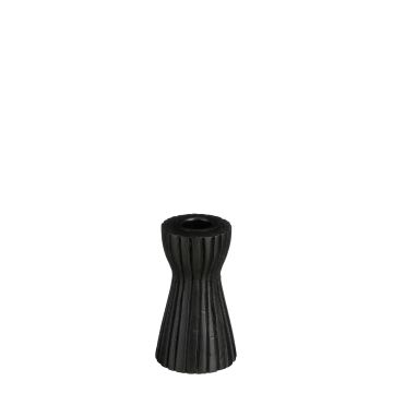 PORTA CANDELA INDIANA IN LEGNO DI MANGO DIAM. 6 H. 10CM NERO