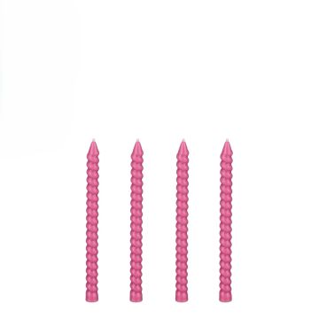 SET 4 CANDELE TWIST DIAM. 1.4 ROSA