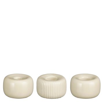 PORTA CANDELA BIANCO DIAM. 6.5 ASSORTITO