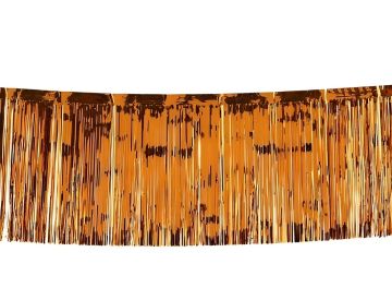 FESTONE CON CAPELLI D'ANGELO ARANCIONE LUCIDI L 3MT H 30CM FESTONE CON CAPELLI D'ANGELO ARANCIONE LUCIDI L 3MT H 30CM
