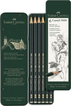 FABER CASTELL - CASTELL 9000 ASTUCCIO 6 MATITE GRAFITE 