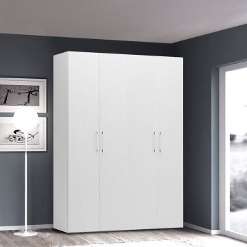 ARMADIO MOD. BASIC CM 181X58 H. 247 BIANCO FRASSINATO 
