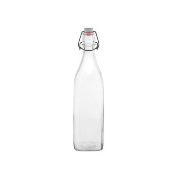 BORMIOLI - BOTTIGLIA SWING IN VETRO TRASPARENTE CON TAPPO ERMETICO 1LT