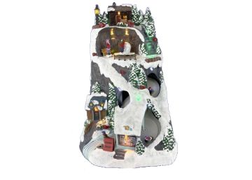 VILLAGGIO DI NATALE PALLE DI NEVE 21.5X19.5 H. 30CM