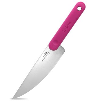 COLTELLO DA CUCINA CHEF KNIFE IN ACCIAIO INOX MANICO FUCSIA