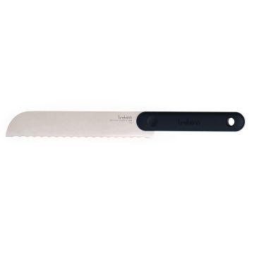 COLTELLO PER PANE BREAD KNIFE BLACK EDITION IN ACCIAIO INOX MANICO NERO 