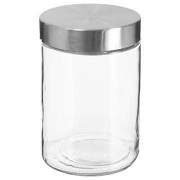 BARATTOLO IN VETRO CON TAPPO IN METALLO 1.2LT