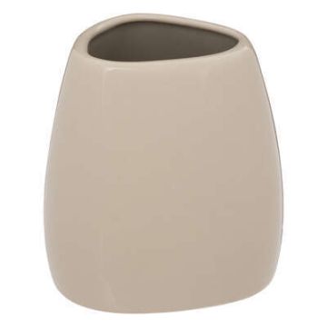 LINEA SILK - BICCHIERE PORTASPAZZOLINI IN GRES BEIGE
