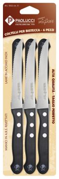 SET 6 COLTELLI PER BISTECCA LINEA FAMILY 11CM 