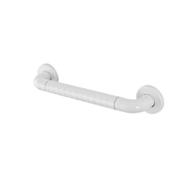LINEA COMFORT - MANIGLIONE IN ACCIAIO E ABS BIANCO 30CM 