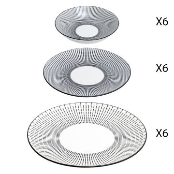 SERVIZIO PIATTI 18 PZ LUNIS