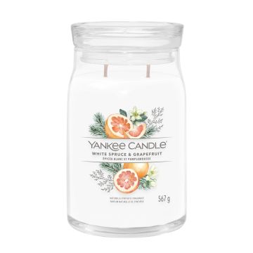 YANKEE CANDLE - GIARA GRANDE 2 STOPPINI WHITE SPUCE AND GRAPEFRUIT