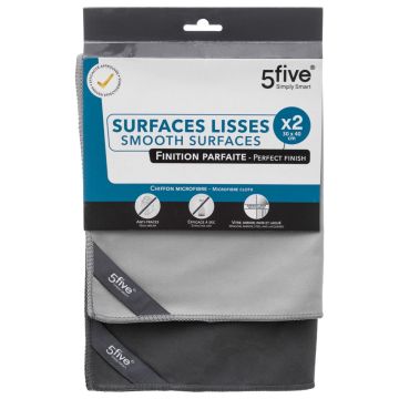 SET 2 PANNI PER SUPERFICI IN MICROFIBRA 30X40CM 