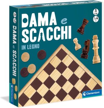 CLEMENTONI - SCACCHI+ DAMA IN LEGNO