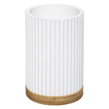 BICCHIERE PORTA SPAZZOLINI NATUREO BIANCO D7,1CM