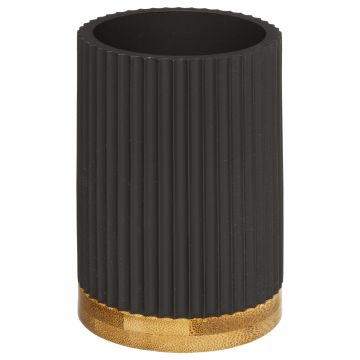 LINEA NATUREO - BICCHIERE PORTASPAZZOLINI NERO