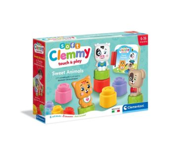 CLEMENTONI SOFT CLEMMY - SWEET ANIMALS TOUCH AND PLAY SOFT BOOK PLAYSET