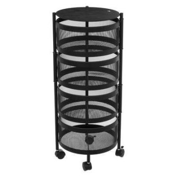 CARRELLO DA CUCINA IN METALLO MAYAJ CM 76X33 NERO 