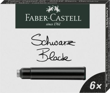 FABER CASTELL - SET 6 CARTUCCE NERE PER STILOGRAFICA 