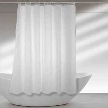 TENDA DA DOCCIA IN PEVA 180X200CM BIANCA DECORATA