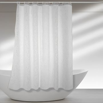 TENDA DA DOCCIA IN PEVA 240X200CM BIANCO DECORATO