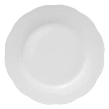 PIATTO PIANO LINEA ALMA IN PORCELLANA BIANCO 26.5X2.1CM