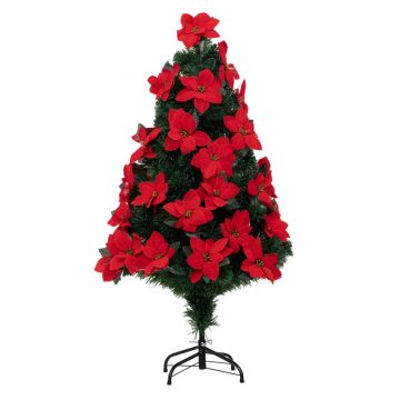 ALBERO FIBRA OTTICA H. 120CM CON 50 LED E STELLE DI NATALE ALBERO FIBRA OTTICA H. 120CM CON 50 LED E STELLE DI NATALE