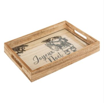 VASSOIO IN LEGNO SANTA CLAUS 34X24CM H. 5CM VASSOIO IN LEGNO SANTA CLAUS 34X24CM H. 5CM