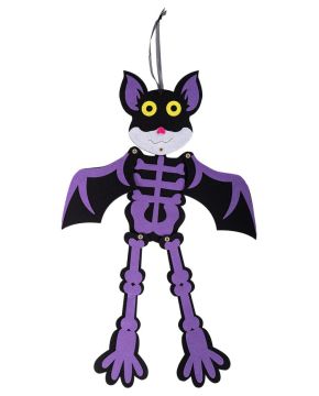 SCHELETRO PIPISTRELLO DA APPENDERE IN FELTRO H. 50CM