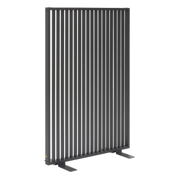 PARAVENTO ZUPTA CM 120X28 H.180 IN METALLO GRAFITE