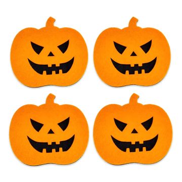 4 SOTTOBICCHIERI ZUCCA IN FELTRO 12X11CM