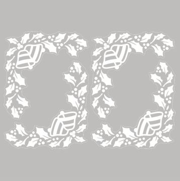 VETROFANIE STICKER ADESIVI CORNICE CON VISCHIO ASSORTITO