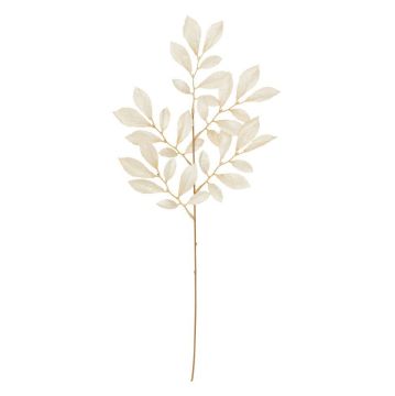 RAMO CON FOGLIE METALLIZZATE BEIGE H. 74CM RAMO CON FOGLIE METALLIZZATE BEIGE H. 74CM