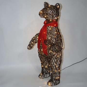 ORSO IN RATTAN A LED 80 LUCI 34X32 H. 89CM