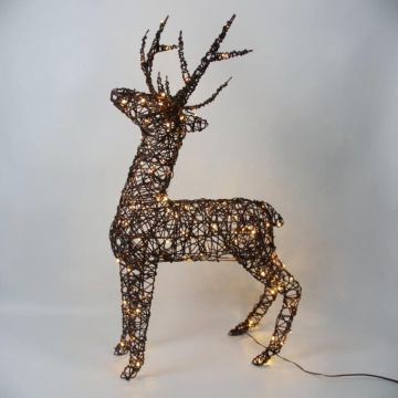 RENNA IN RATTAN A LED 120 LUCI 53X43 H. 92CM