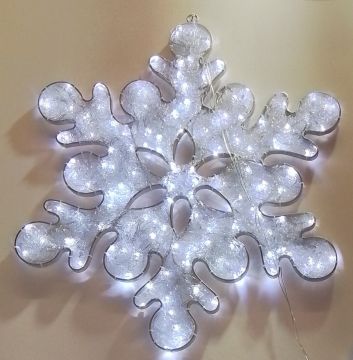 FIOCCO DI NEVE A LED IN ALLUMINIO DIAM. 80CM