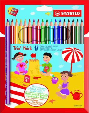 STABILO - TRIO THICK ASTUCCIO 18 MATITE COLORATE 