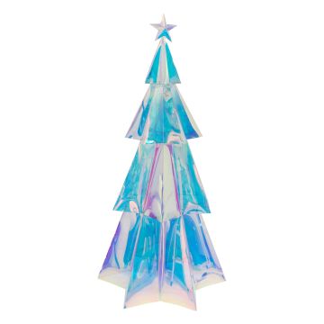 ALBERO LUMINOSO IRIDESCENTE 218 LED A PRESA CON STELLA 90X90 H. 184CM