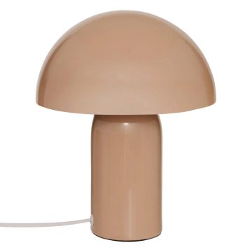 LAMPADA FUNGO IN ACCIAIO BEIGE D 20CM H 24.5CM