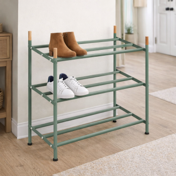 SCARPIERA ESTENSIBILE MOD. CASSIE CM 54.8X22.5 H.53.5 IN METALLO VERDE