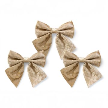 SET 3 FIOCCHI IN VELLUTO BEIGE 10X12CM