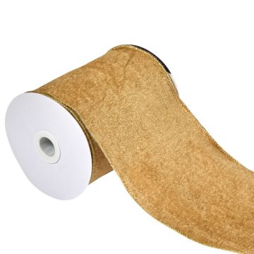 ROTOLO NASTRO IN VELLUTO 12CM X 5MT ORO GLITTERATO