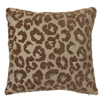 CUSCINO LEOPARDATO IN POLIESTERE 45X45CM 