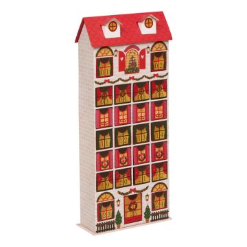 CALENDARIO DELL'AVVENTO CASETTA IN CARTA 18X7.5 H. 41CM
